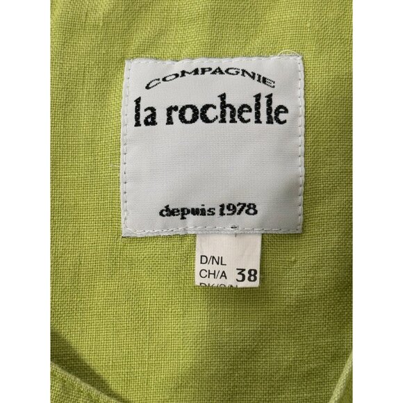 Vintage Compagnie La Rochelle Women's Maxi Dress Sleeveless Green Floral 90's - Picture 4 of 8